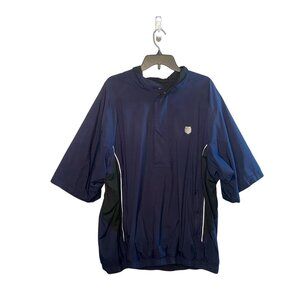 FootJoy Half Zip Golf Pullover Men's size XXL Short Sleeve Wind Jacket Blue Blk